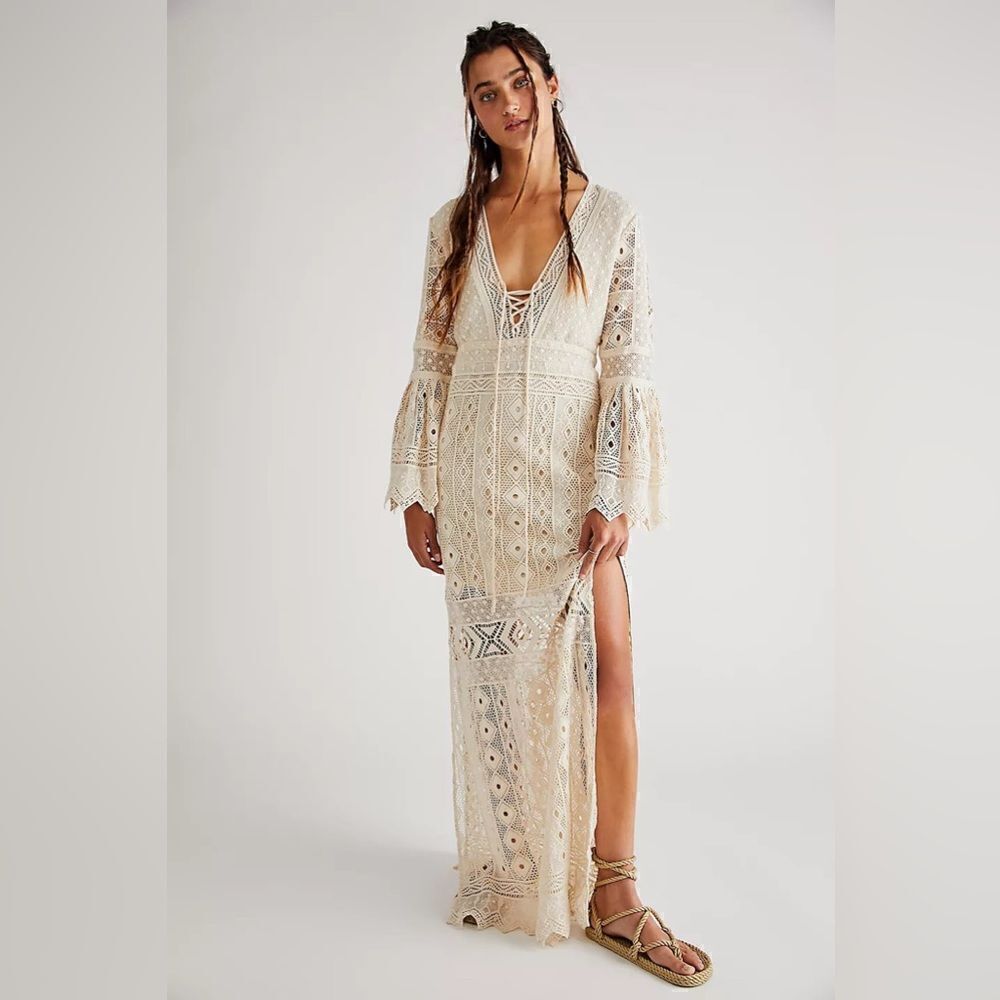 New Free People Jen's Pirate Booty Chaouen Maxi Dress - Picture 3 of 6